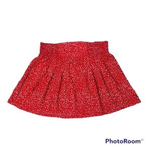 GAP Medium Red with White Poka Dot Spotted Flowy Skirt